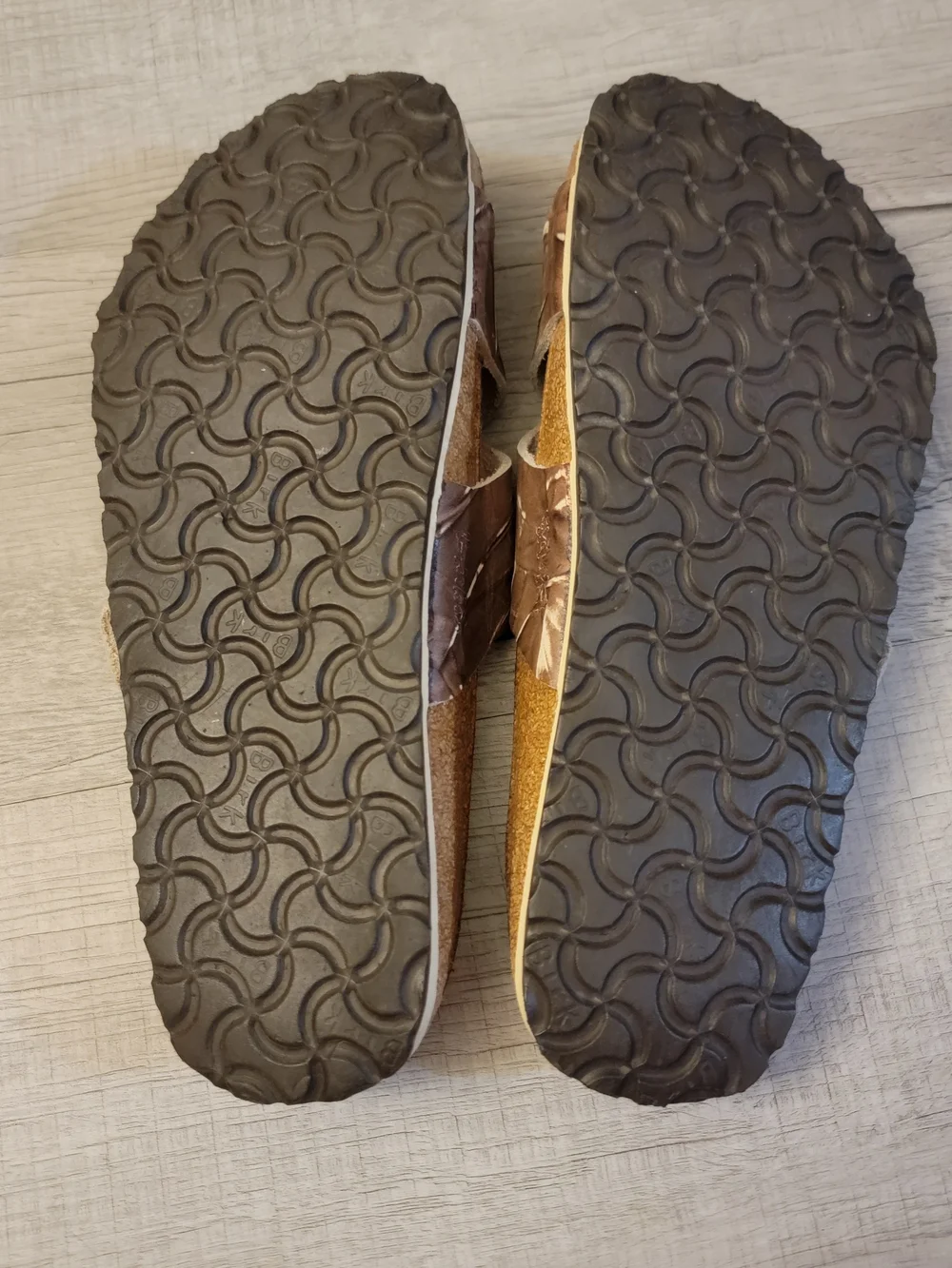 Birkenstock Brown Men’s Slide Sandals with Buckle Straps